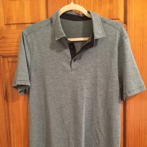 Male Medium Lululemon shirt-Gray